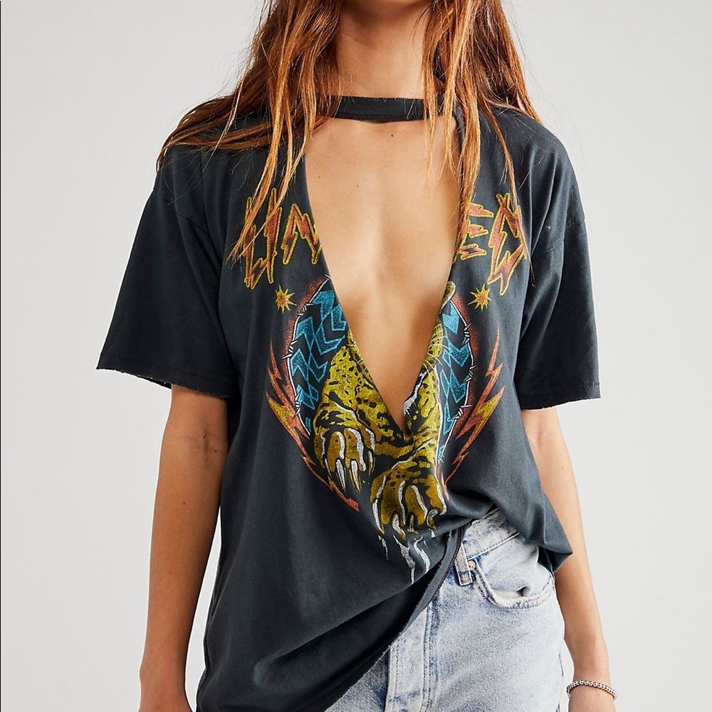 TopShop Metallica Slashed Vneck Tshirt 2
